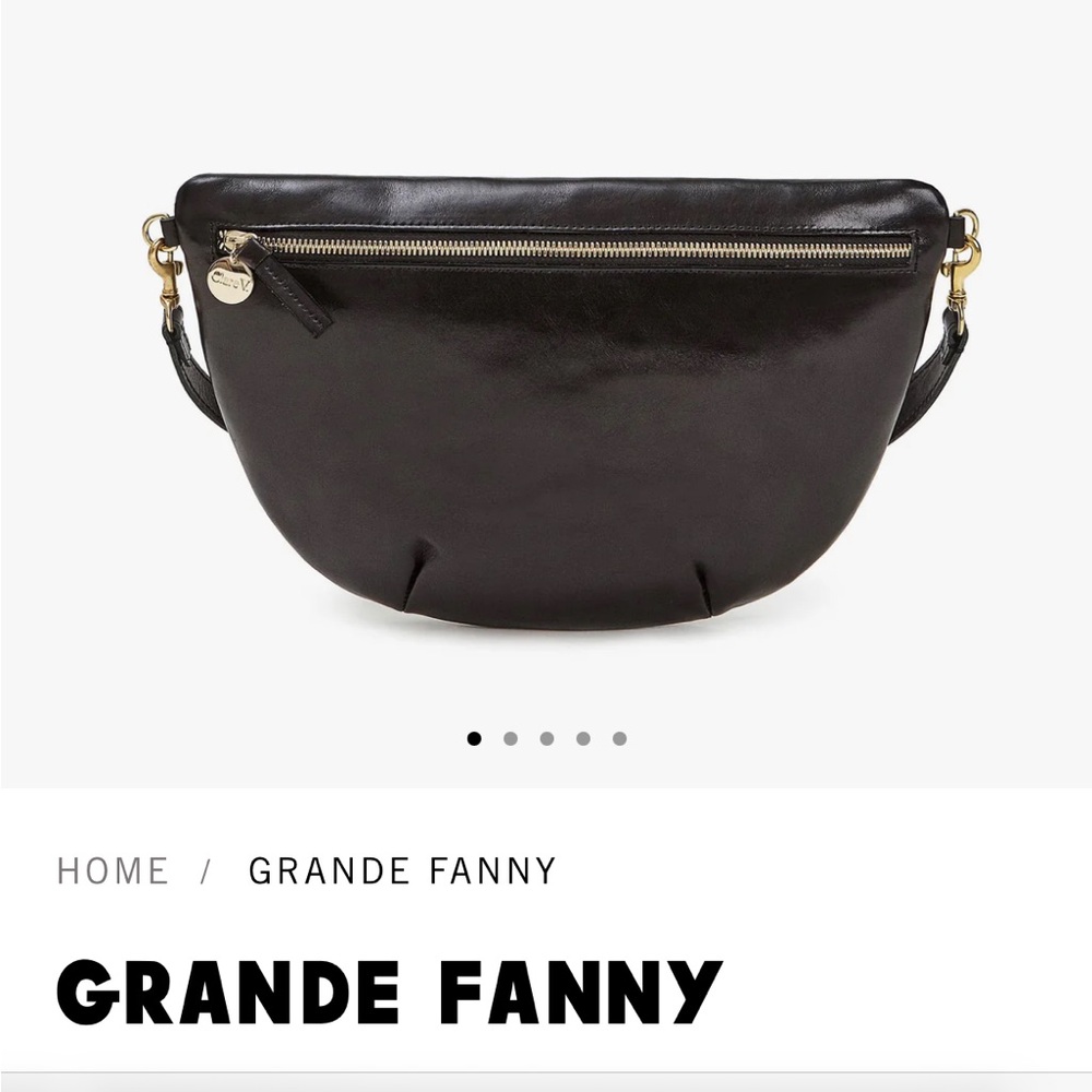 Clare V Grande Fanny Black Rustic